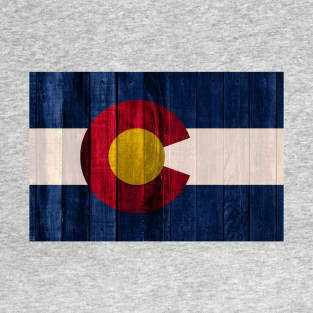 Flag of Colorado - Wood T-Shirt